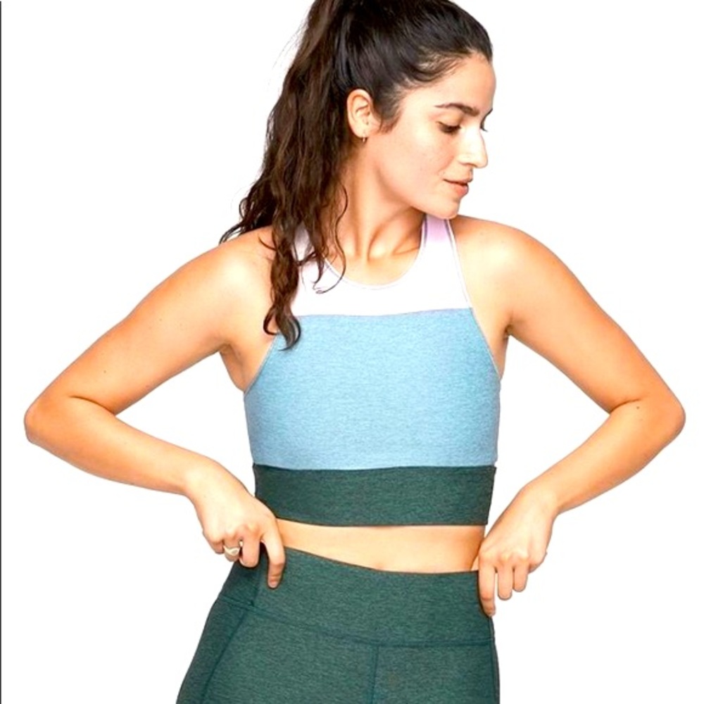 Outdoor Voices Tricolor Splashback Crop and Pant Set, Size M